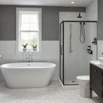 Estilos modernos en decoración de baños pequeños con ducha