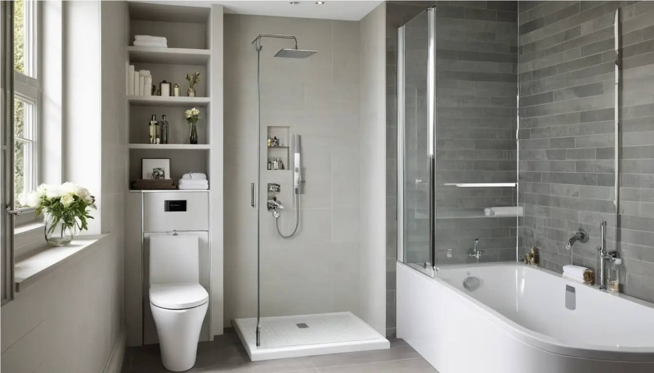 Elementos de diseño innovadores para baños pequeños, modernos y funcionales