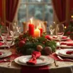 Decorar la mesa en navidad casera
