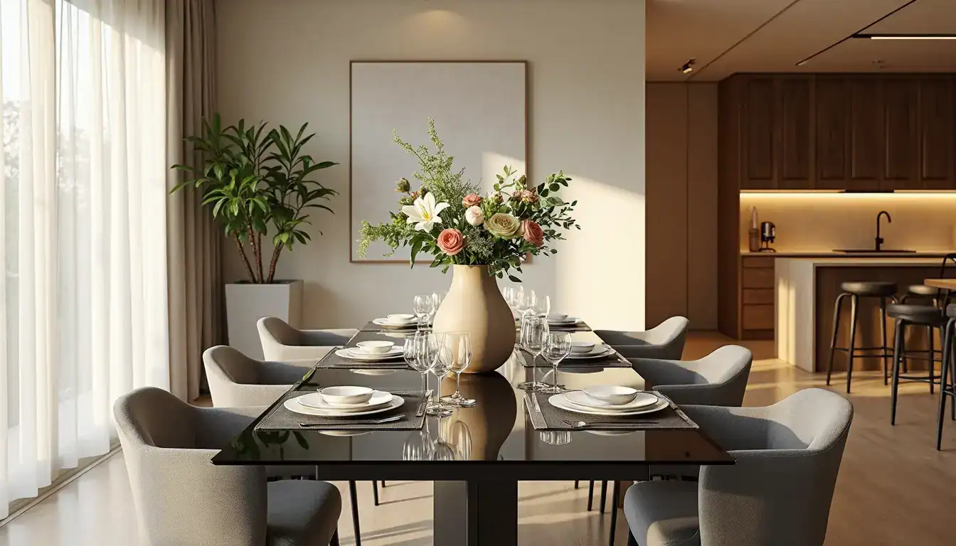 Cómo decorar una mesa de comedor moderna