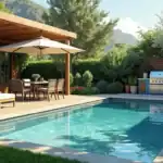 Diseño jardines con piscina y barbacoa: claves y ejemplos