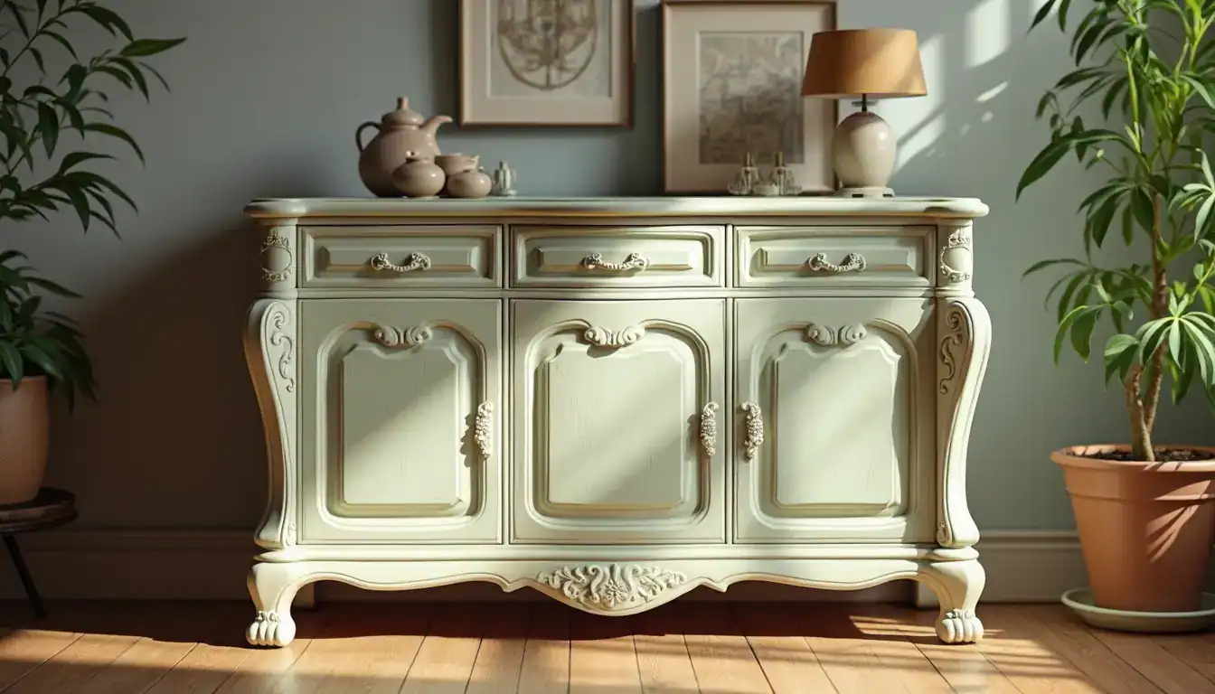 Muebles pintados a la tiza en dos colores: ideas y técnicas