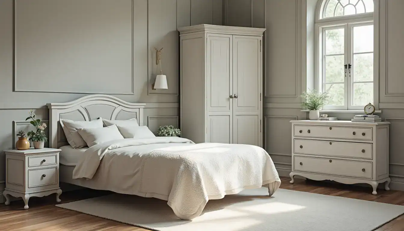 Dormitorio muebles pintados a la tiza: ideas y consejos