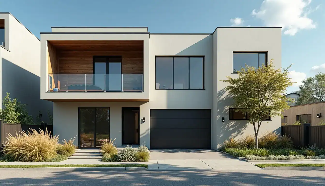 Fachadas de casas de pueblo modernas