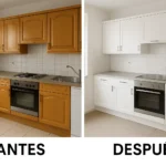 Transformación de muebles de cocina: antes y después de pintar