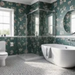 Instalación de papel pintado para baños sobre azulejos