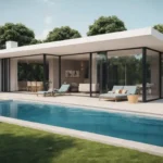 Casas modernas de una planta con piscina
