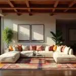 Salón moderno con vigas de madera: ideas y fotos inspiradoras