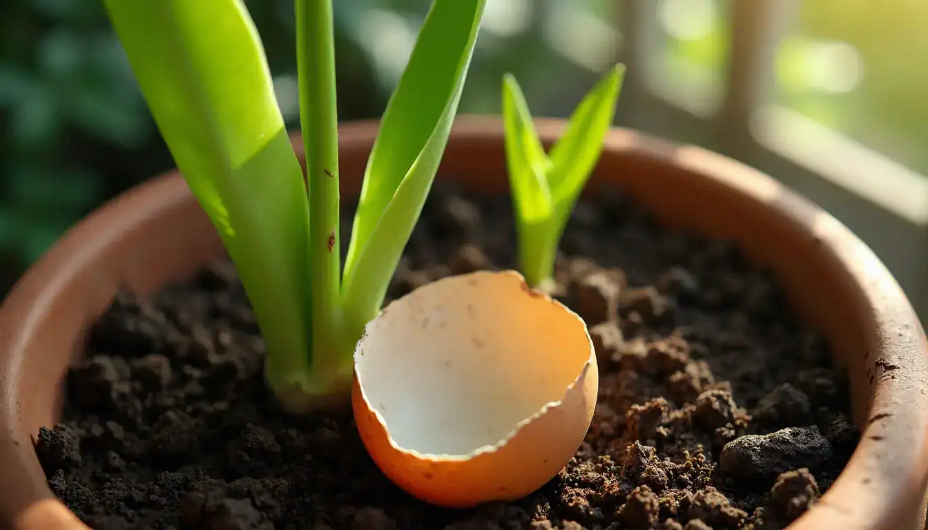Cáscara de huevo para las plantas: beneficios y usos